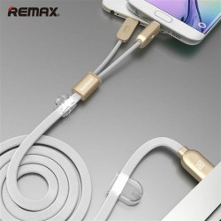 Зарядный кабель Remax Binary RC-025t 2in1 iPhone 6/microUSB White 1m